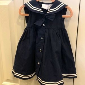18 month navy & white sailor dress